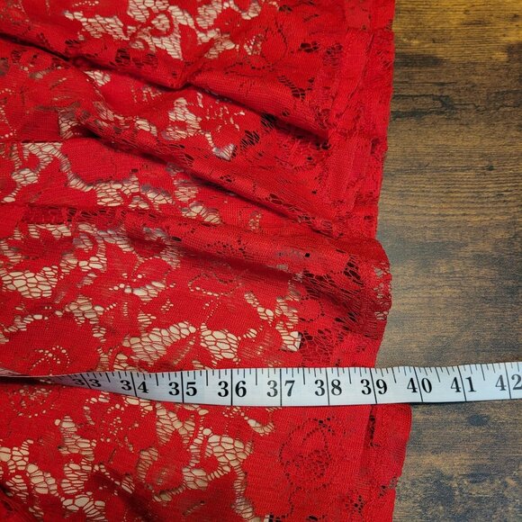 Julian Taylor New York Fit & Flare Dress Size 14 Floral Lace Cap Sleeve Coquette - Picture 8 of 8